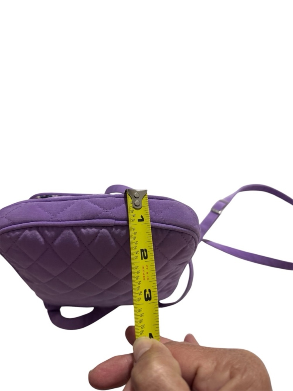 Vera Bradley Purple Quilted Mini Crossbody Bag Floral Lining - Picture 6 of 8